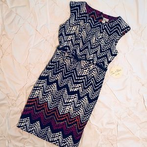 NWT Emma & Michelle Zigzag Patterned Dress